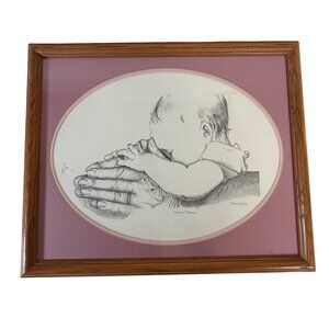 Pencil Sketch Wall Art Daddys Dream By Dave McMahon Framed Wood Framed